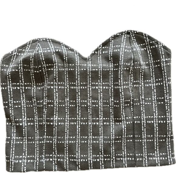 Anthropologie Maeve Strapless Corset Top Olive Green Metallic Sweetheart Medium - Picture 4 of 8